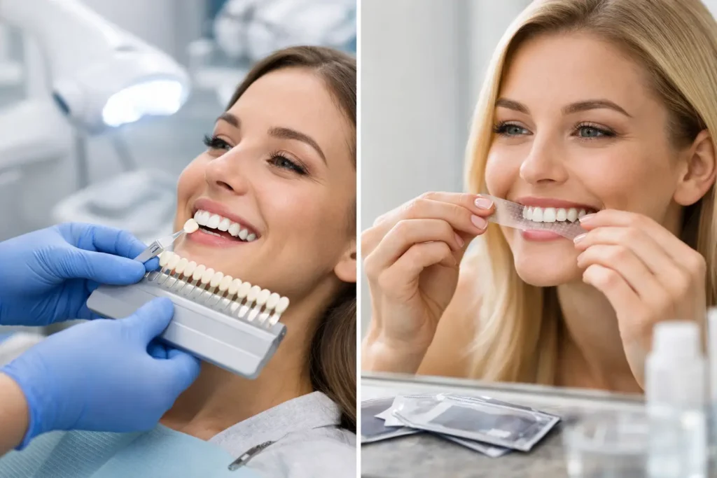 Professional Whitening vs Whitening Strips