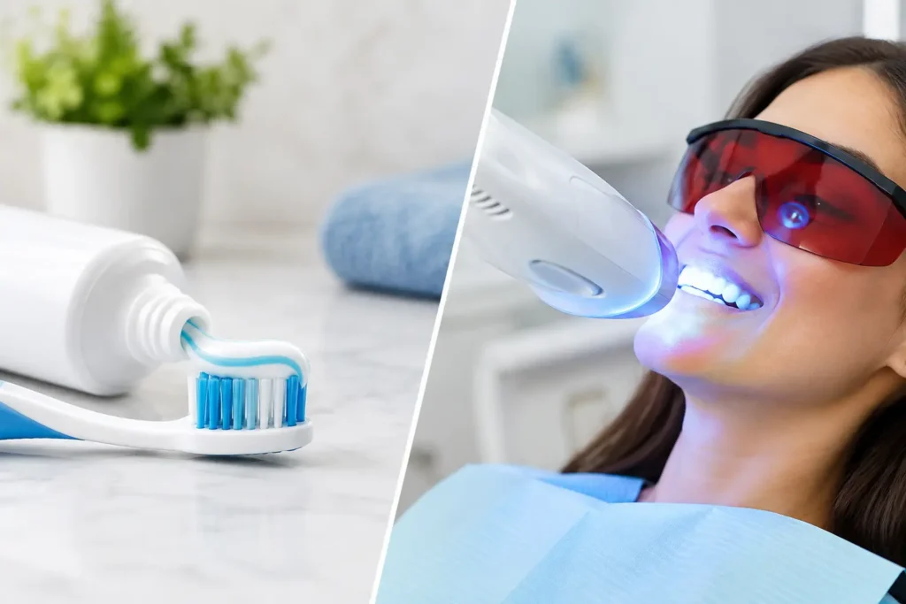 Whitening Toothpaste Versus Professional Treatment